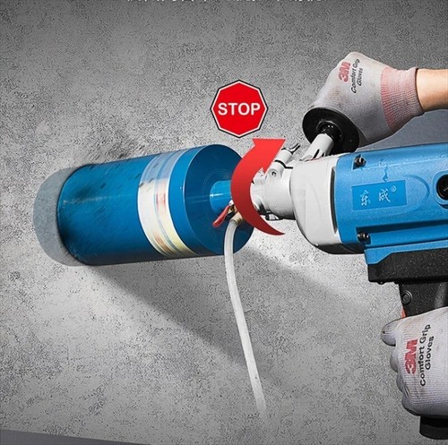 Water drill concrete wall - concrete,